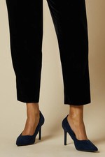 Dorothy Perkins Womens Court Heel Navy High Stiletto Pointed Toe Wide Fit