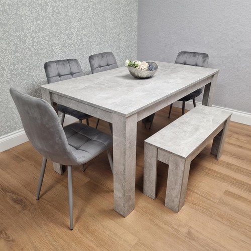 Modern dining table set with - table,