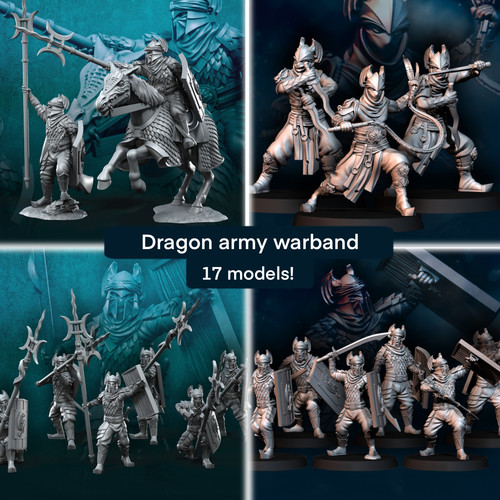 Dragon army warband - dragon, davale