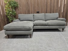 Designer Label Finch English Heritage LHF Chaise Sofa In Fossil Brushed Cotton 