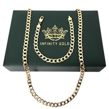 Mens 6mm Curb Set 9ct Gold XP