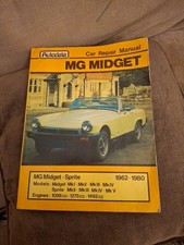 Autodata Car Repair Manual MG Midget Sprite 1962-1980