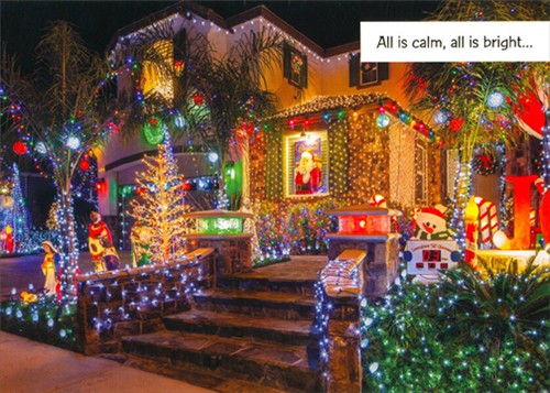 House with excessive lights - with,