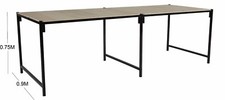 0.9M (3') Wide 2.4M - 3M Long Steel Framed Strong Portable Market Stall Table 