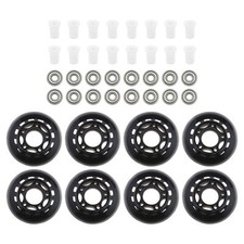 8x 64mm 82A Inline Skate Wheels with Bearings ABEC-7 Roller Skating Wheels
