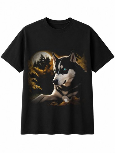 Siberian husky moonlight - in,