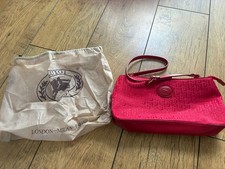 LUIGI RED LEATHER TRIM BAG NEW