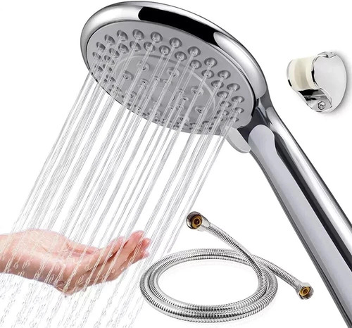 Chrome shower head hose - head, set