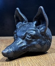 Antique cast iron fox head - antique,
