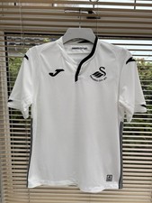 Swansea City Football Shirt Age 14 white youth  Home Kit-jack army football Joma