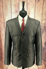 mod suit skinhead suit 3-2 Pockets Gold & Black Two Tone suit 3 button slim fit