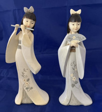 Girl Fan Stature Asian Traditional Flower Dress Gleneagles Studio - FREE POSTAGE