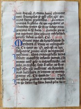Original Manuscript Leaf on
