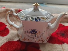 Wood and Sons Ellgreave Ironstone Teapot Vintage Violet Pattern