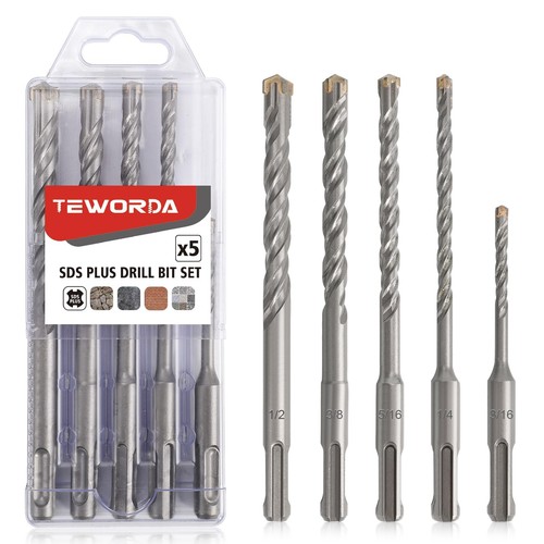 5pcs sds plus - plus, rotary