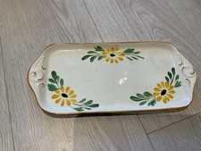 James Kent Platter and 6 Side Plates - Hand Painted Floral Pattern