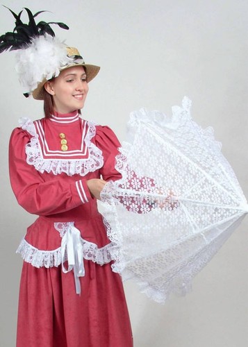 Victorian ladies white - victorian, lace