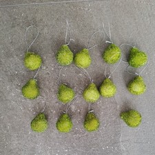 Lime green pear Christmas tree decorations
