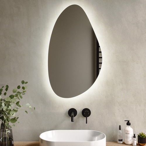 Pebble backlit bathroom mirror - pebble,