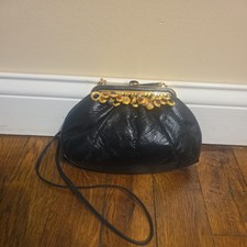 Judith Leiber Black Snakeskin