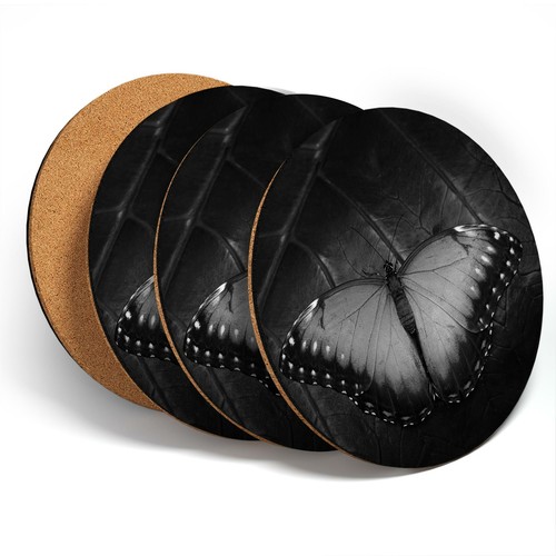 Coasters bw butterfly - bw,