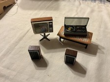 Lundby dolls house furniture TV and record player