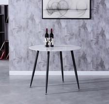 Marble dining table for 4 people, 90cm diameter, 75cm height