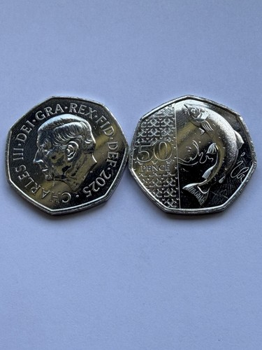 2025 atlantic salmon 50p unc - salmon,