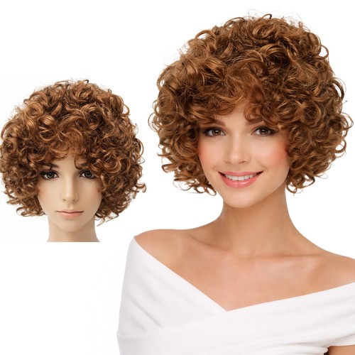 Womens short curly wig ladies - curly,