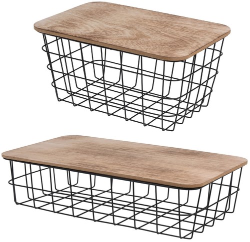 Metal wire storage box - metal,