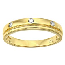 9ct Gold Mined Diamond Flush