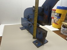 Bench top hand metal shear. 