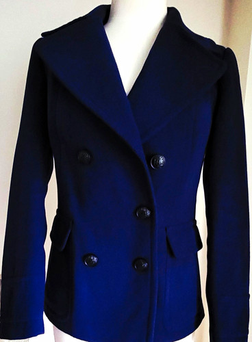 Collection navy wool - wool, tweed