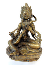 Tibetan Bronze Sara Enlightenment Goddess Statue 21cm Tall Figurine Ornament