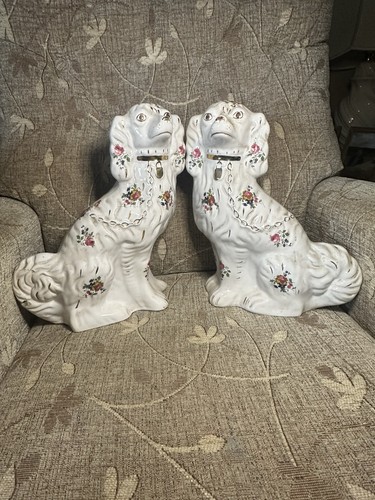 Staffordshire pair floral - staffordshire,
