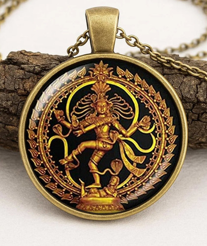 Golden buddha necklace dance - golden,