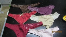 JOB LOT  6  VINTAGE  THONGS  MOST  M S    SIZE 20     1990/2000      E 3