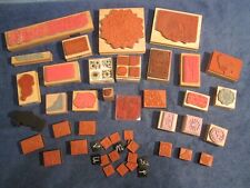 JOBLOT RUBBER STAMPS (Wood/Foam back) FOR CRAFTING/ART - Patterns,Animals,Figs.A