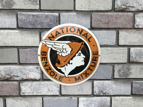 National benzole enamel sign - benzole,