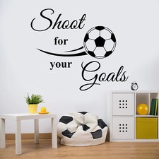 Football wall sticker Shoot for your Goals Kids Bedrooms Soccer Wall Sticker SFG