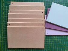 10 X WOODEN PLAQUE MDF 25CM X 15CM WITH HOLES CHAMFERED EDGE