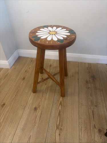 Vintage style wooden stool - vintage,