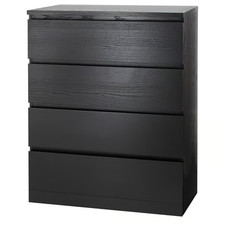 IKEA MALM Chest w/4 Drawers Modern Home Furniture Bedroom Storage Unit 80x100 cm