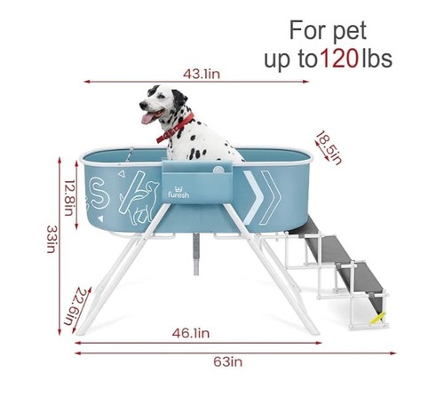 Luxury dog bath tub elevated - bath,