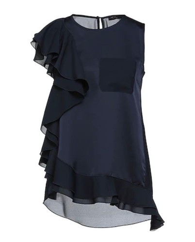 High blouse navy everyday - blouse,