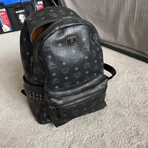 Mcm backpack leather black - mcm,