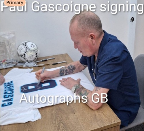 Paul gascoigne signed euro - signed,