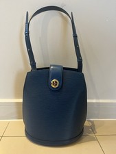 Vintage Louis Vuitton Blue Épi Leather Cluny Bucket Bag 1996