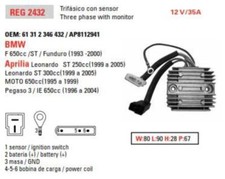 Ricks Electronics Regulator Bmw F650st, Aprilia Scooter, 61 31 2 346 432 and Ap8