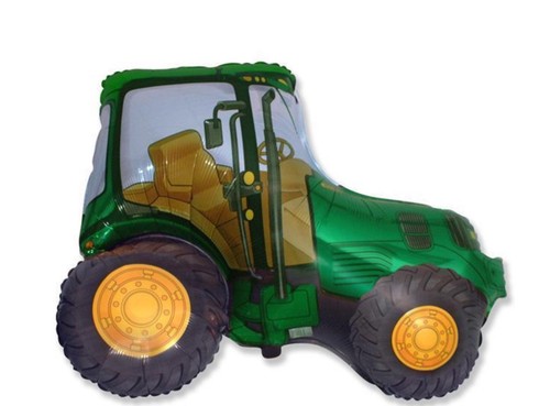 Green tractor supershape - tractor,
